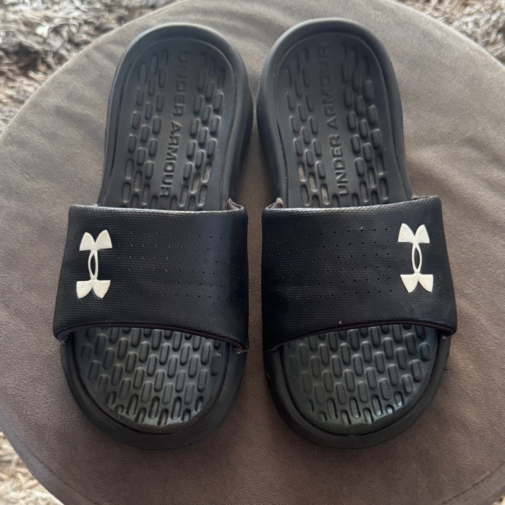 Under Armour Kids Black Slide Sandals